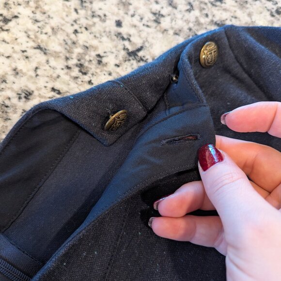 TALBOTS Nwot Heathered Shift Dress L Blue Fleck Navy Blue Retro Style 60's - Picture 10 of 13